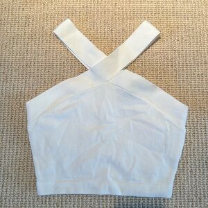 Aritizia babaton criss cross tank top (white XS)